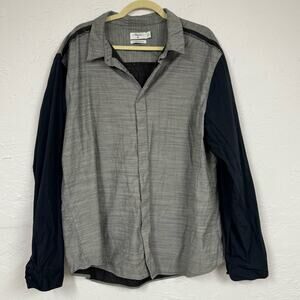 Phillip Lim x Target Black & Grey Button Down Shirt Mens XXL Casual Classic